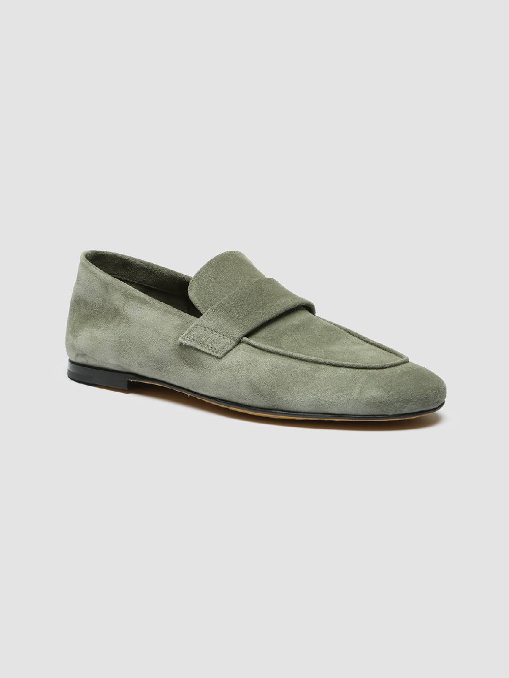 Officine Creative BLAIR 001 Mocassini in Pelle Scamosciata Verde Offerta Giorno del Papà