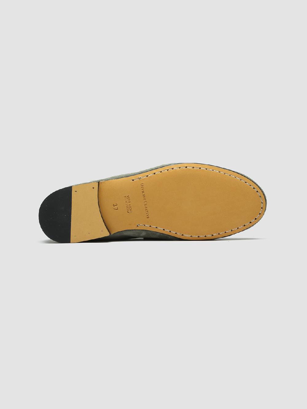 Officine Creative BLAIR 001 Mocassini in Pelle Scamosciata Verde Offerta Giorno del Papà