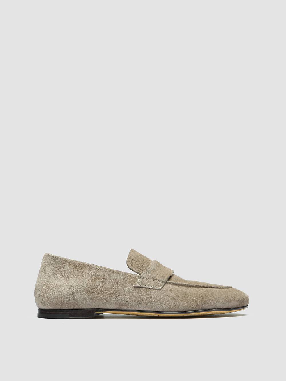 Officine Creative BLAIR 001 Mocassini in Pelle Scamosciata Tortora Offerta San Valentino