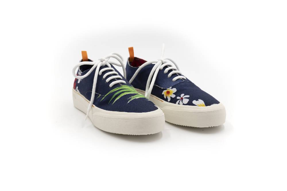 Openclosedshoes ALOHA03 – LEAVES BLUE Italia