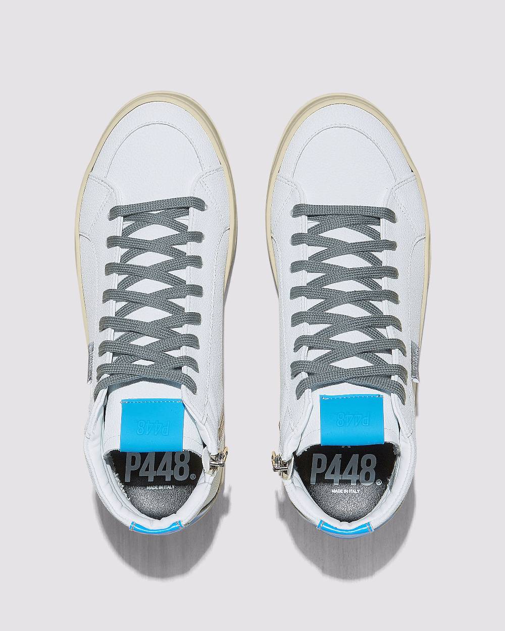 P448 Skate Recycled White/Blue Vendita