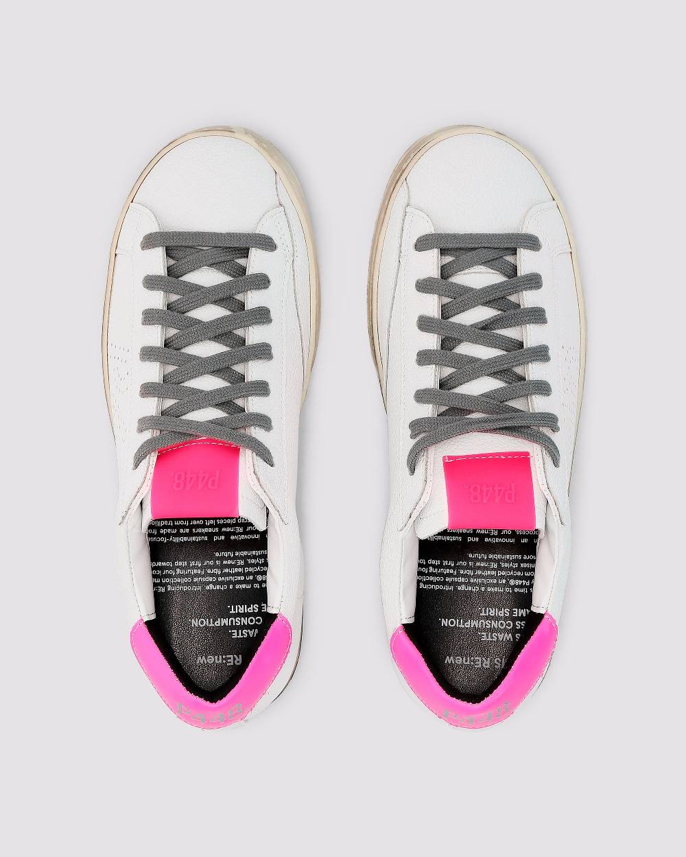 P448 John Recycled White/Fuchsia Spedizione Gratuita