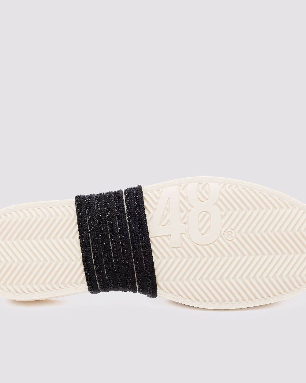 P448 Shoelaces Black Glitter Italy