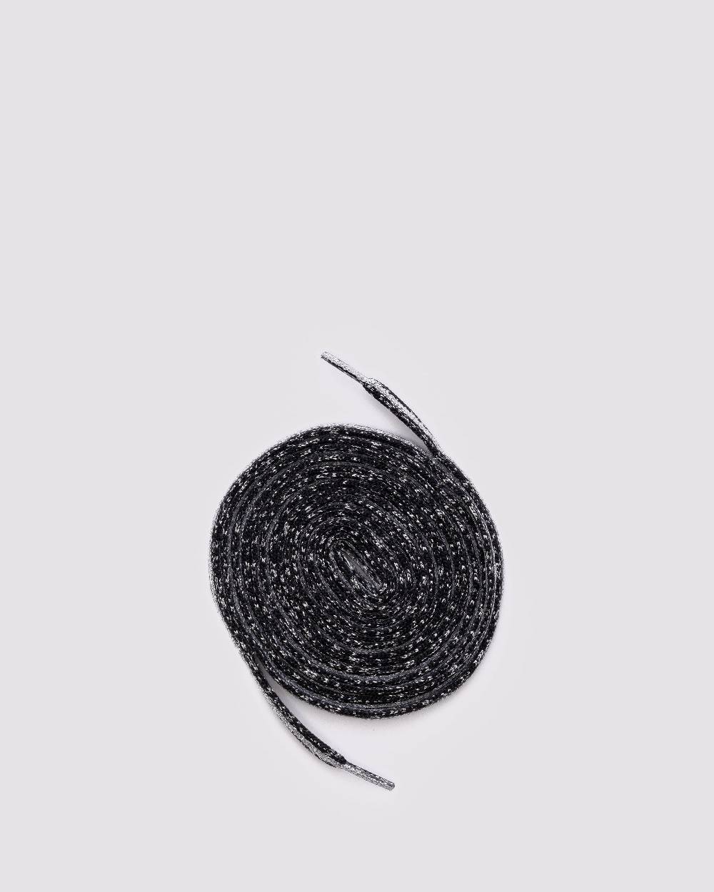P448 Shoelaces Black Glitter/Silver Sottocosto