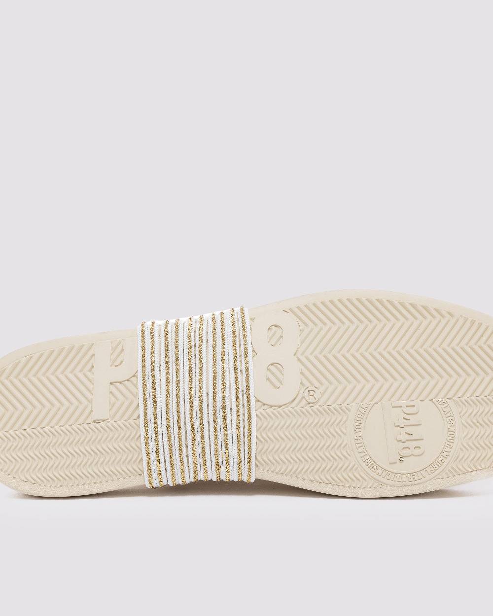 P448 Shoelaces Gold/White Presa