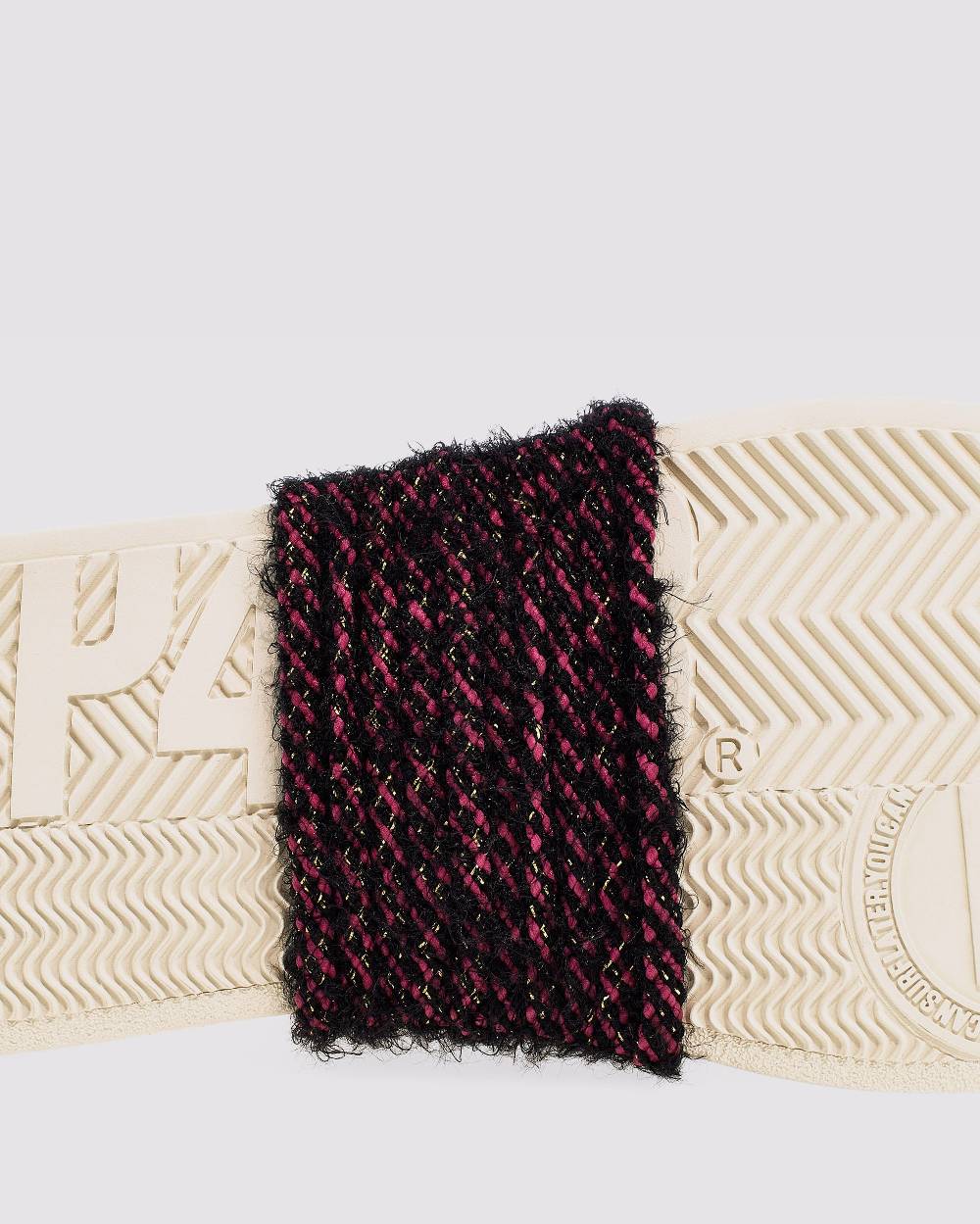 P448 Shoelaces Fuchsia/Black/Gold Economico
