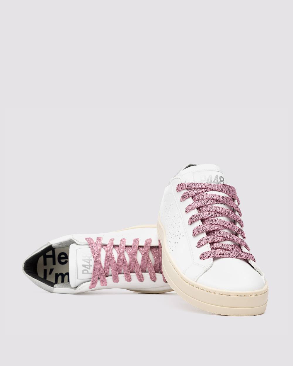 P448 Shoelaces Metallic Pink Vendita Calda
