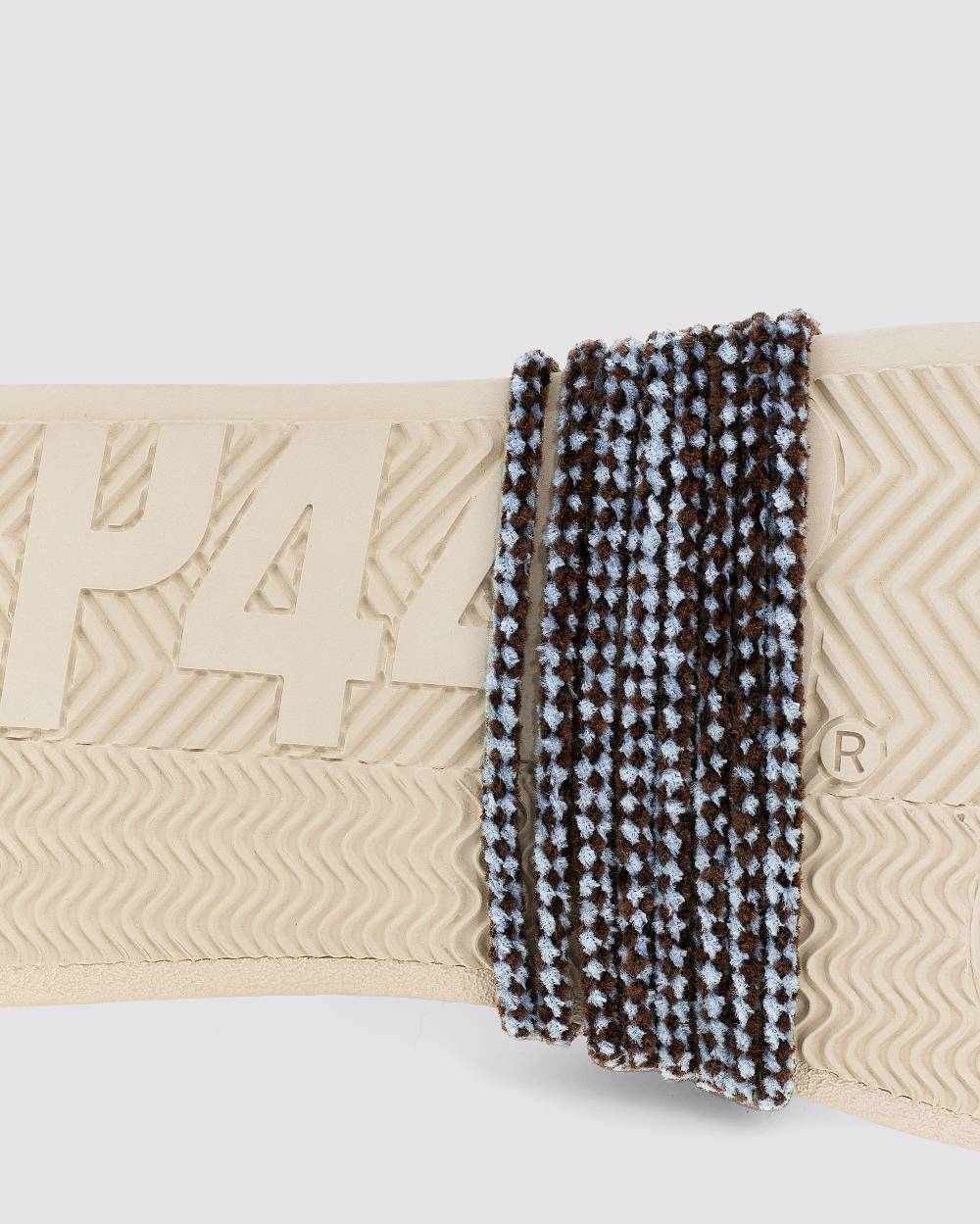P448 Shoelaces Brown/Light Blue Offerte