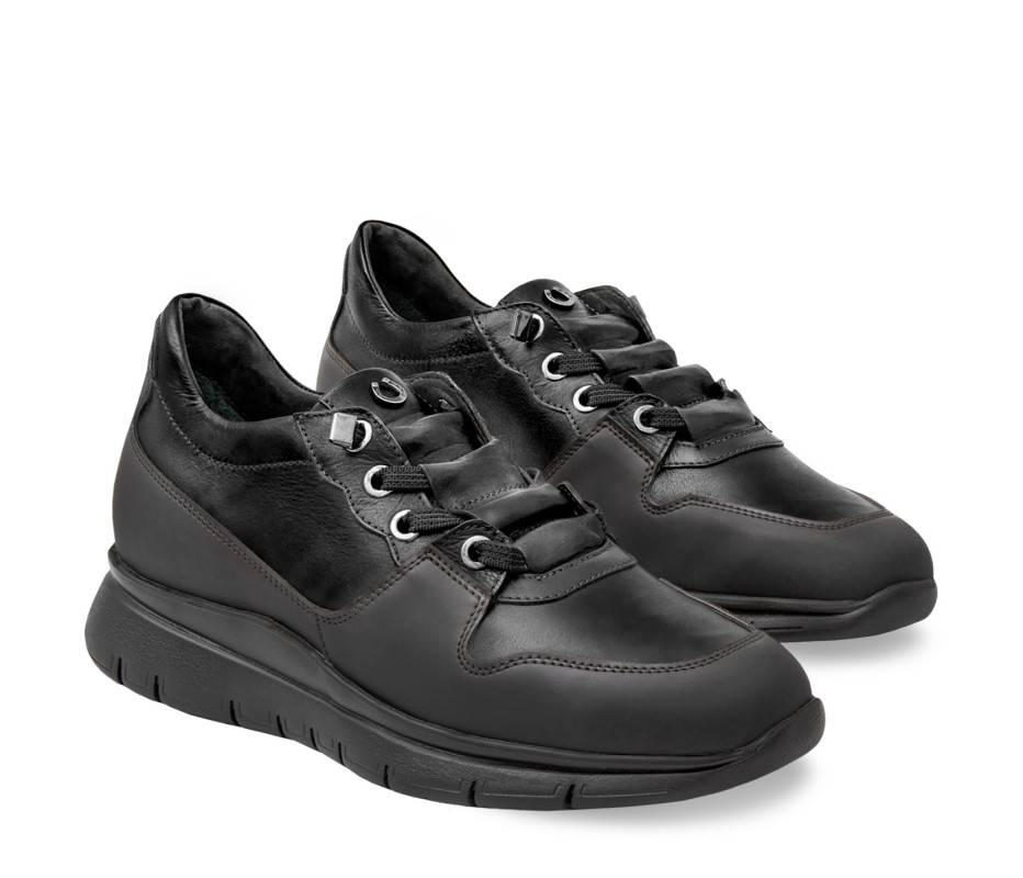 Pakerson SNEAKER AMIATA PELLE NERA Affare Del Giorno