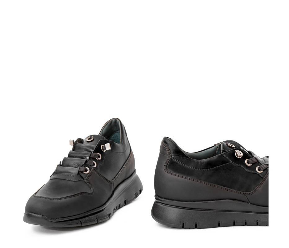Pakerson SNEAKER AMIATA PELLE NERA Affare Del Giorno