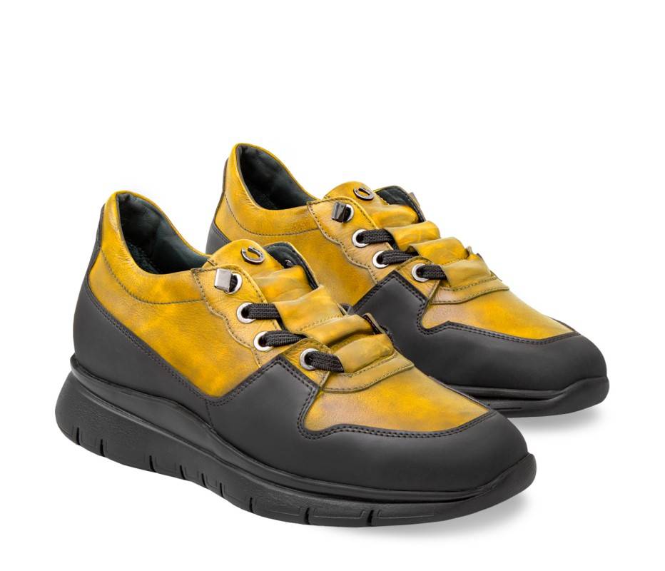 Pakerson SNEAKER AMIATA PELLE GIALLA Online