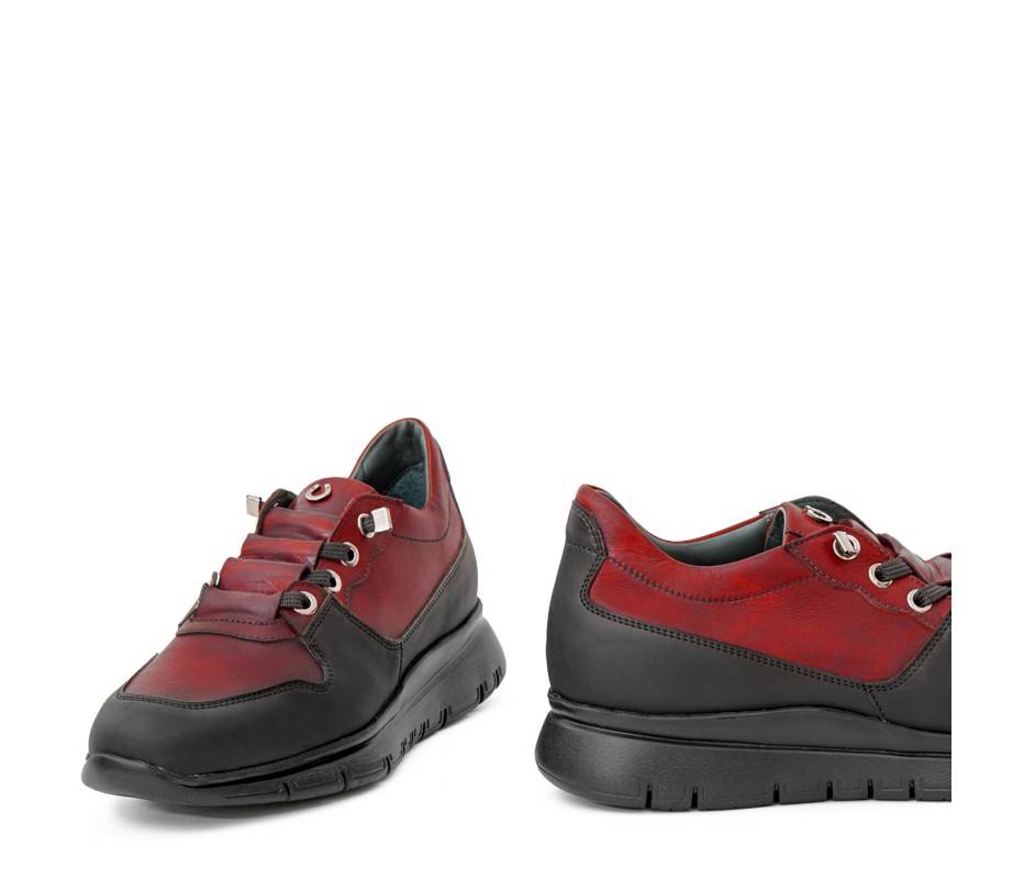 Pakerson SNEAKER AMIATA PELLE ROSSO BORDEAUX Offerte