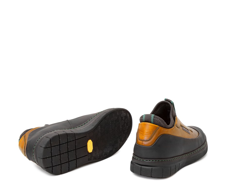 Pakerson SCARPA ABETONE PELLE GIALLO SENAPE Nuova