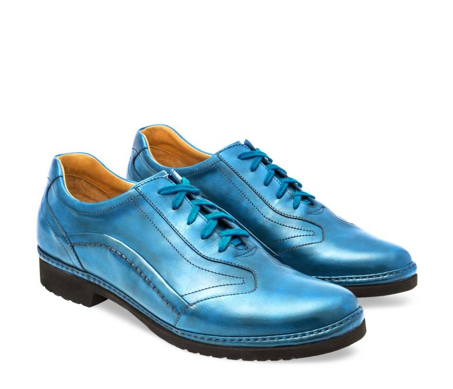 Pakerson DERBY PIENZA PELLE AZZURRO CIELO Spedizione Gratuita