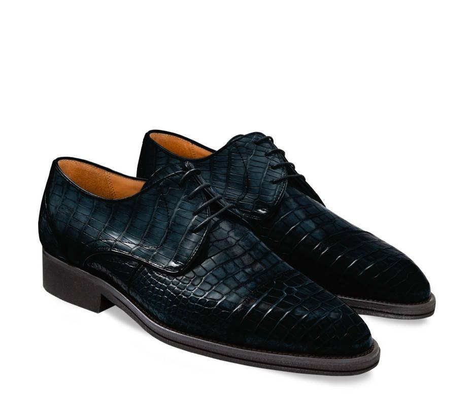Pakerson DERBY FIRENZE ALLIGATORE BLU ISLAND Soddisfazione Garantita