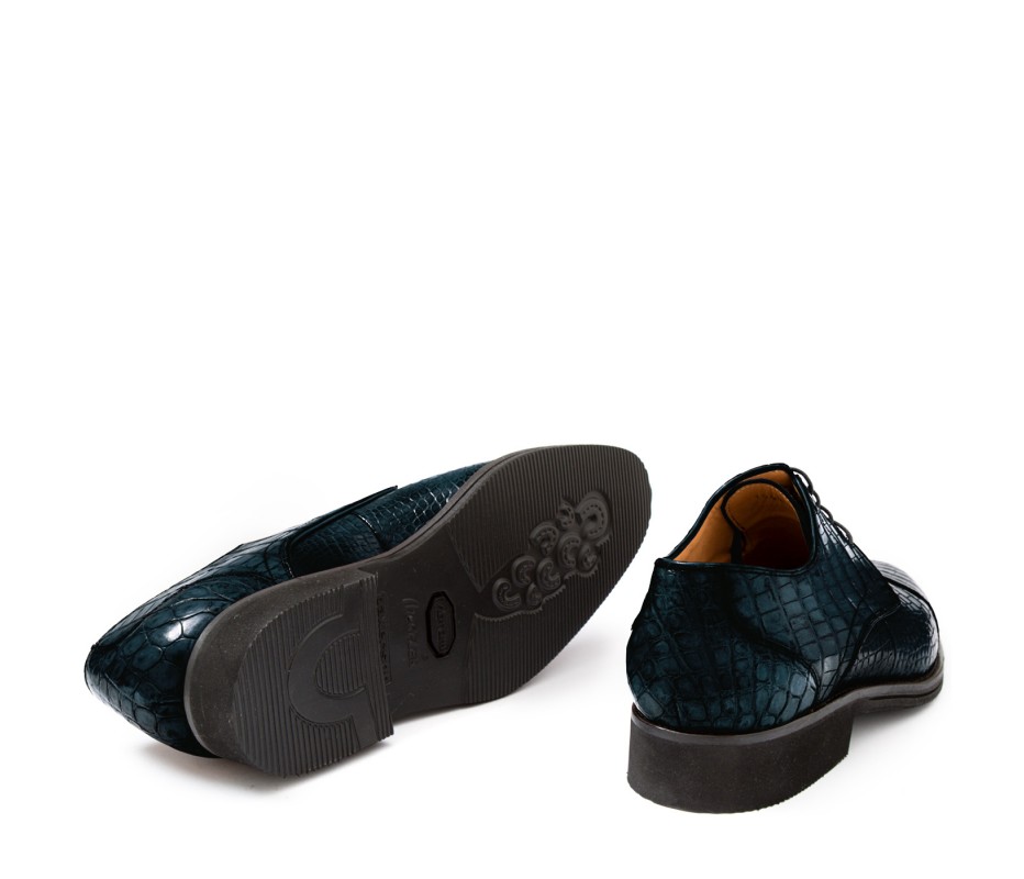 Pakerson DERBY FIRENZE ALLIGATORE BLU ISLAND Soddisfazione Garantita