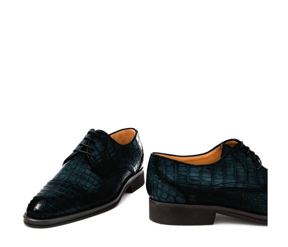 Pakerson DERBY FIRENZE ALLIGATORE BLU ISLAND Soddisfazione Garantita