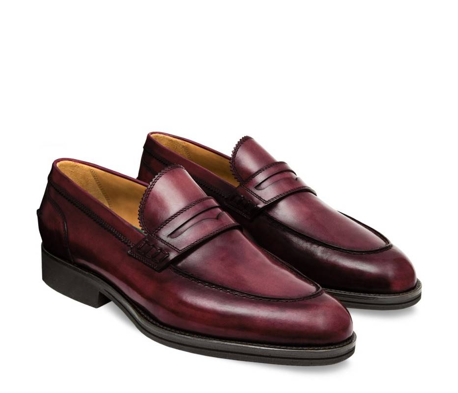 Pakerson MOCASSINO LUCCA PELLE BORDEAUX VINO Sottocosto