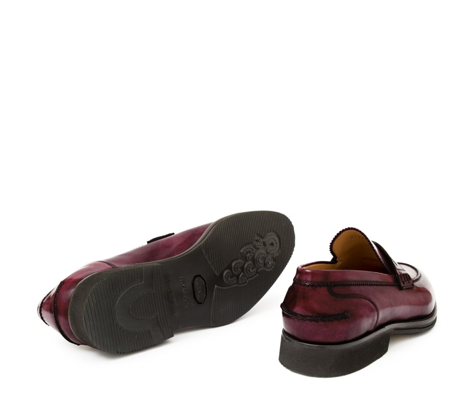 Pakerson MOCASSINO LUCCA PELLE BORDEAUX VINO Sottocosto