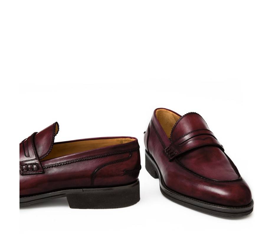 Pakerson MOCASSINO LUCCA PELLE BORDEAUX VINO Sottocosto