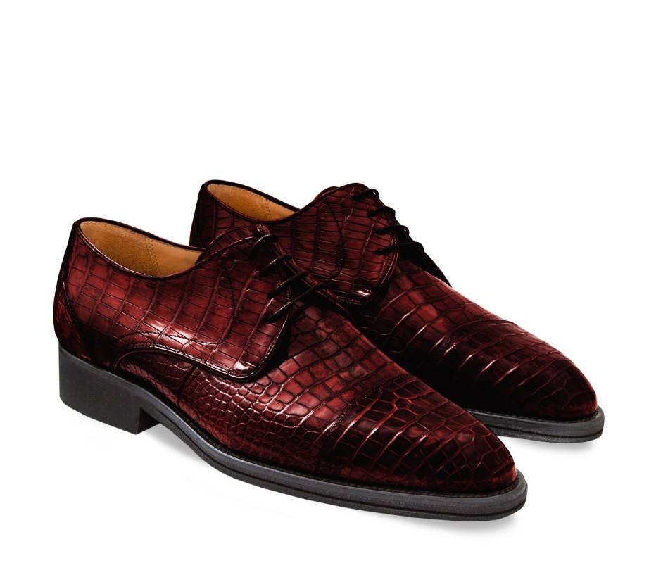 Pakerson DERBY FIRENZE ALLIGATORE BORDEAUX VINO Presa