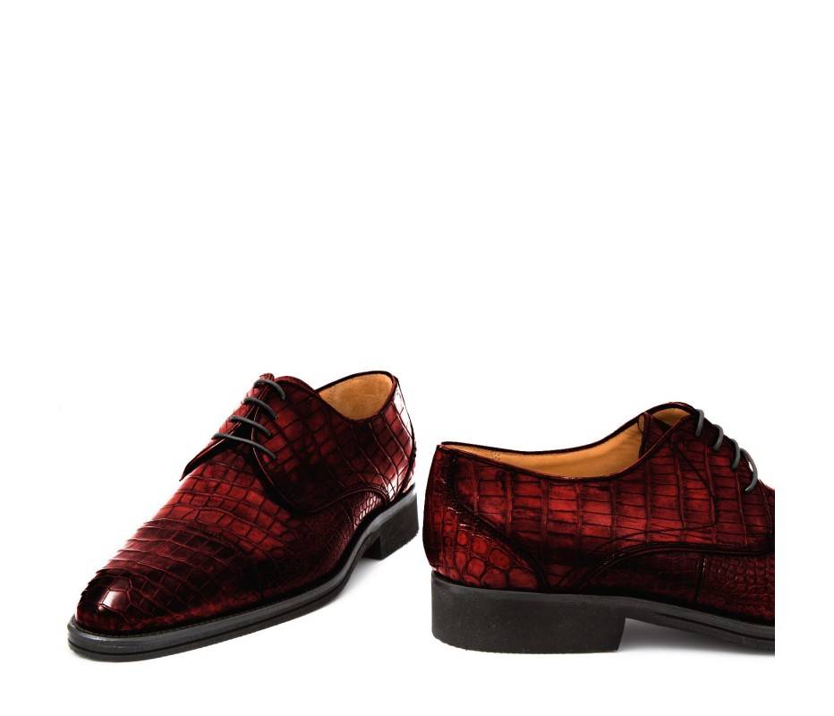 Pakerson DERBY FIRENZE ALLIGATORE BORDEAUX VINO Presa