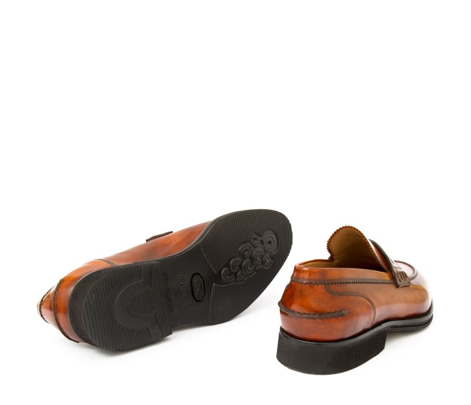 Pakerson MOCASSINO LUCCA PELLE MARRONE WOOD Vendita Calda