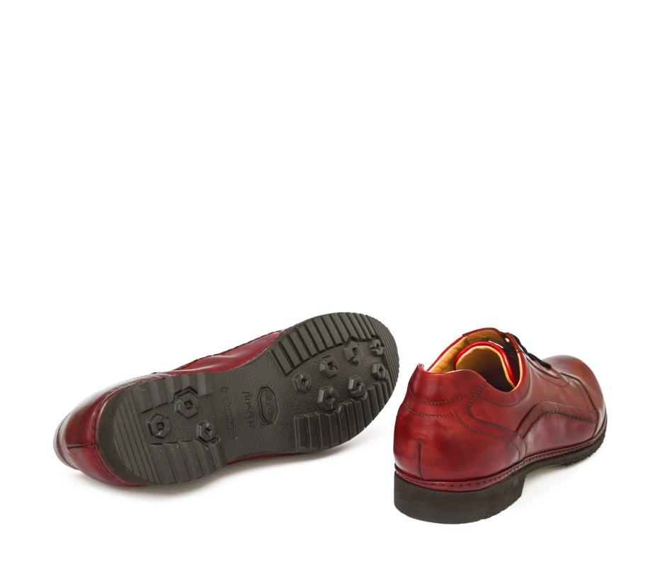 Pakerson DERBY PIENZA PELLE ROSSO BORDEAUX Vendita Economica
