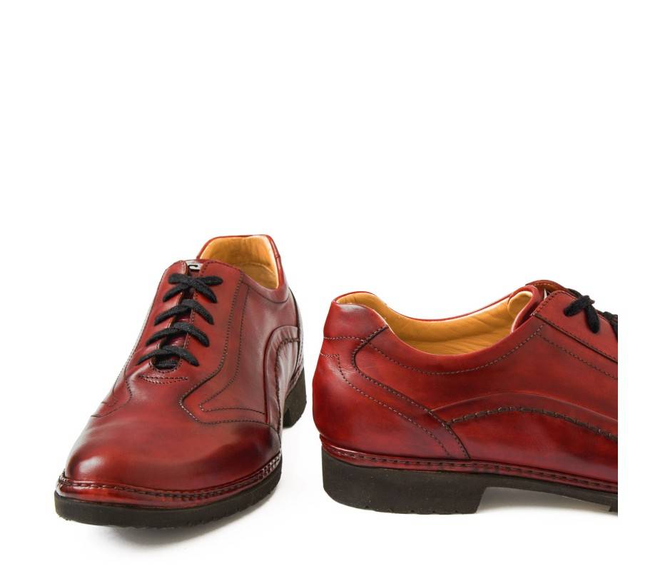 Pakerson DERBY PIENZA PELLE ROSSO BORDEAUX Vendita Economica