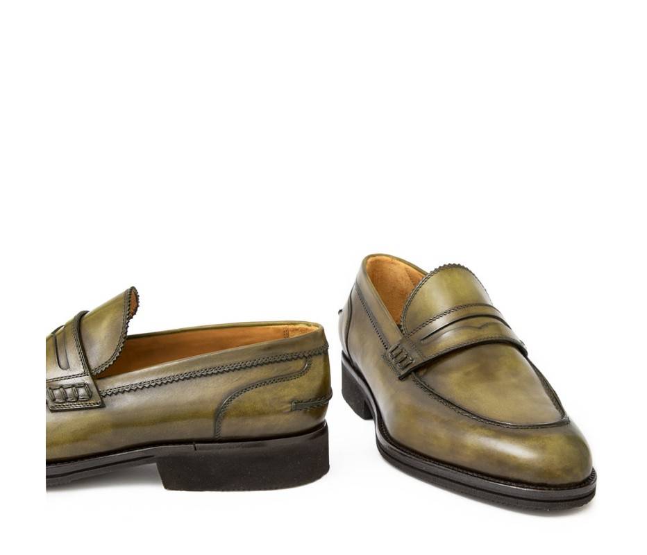 Pakerson MOCASSINO LUCCA PELLE VERDE OLIVA Vendite Flash