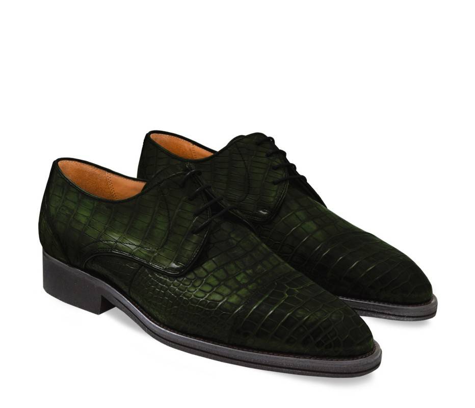 Pakerson DERBY FIRENZE ALLIGATORE VERDE TARTARUGA Nuova