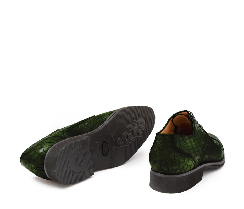 Pakerson DERBY FIRENZE ALLIGATORE VERDE TARTARUGA Nuova