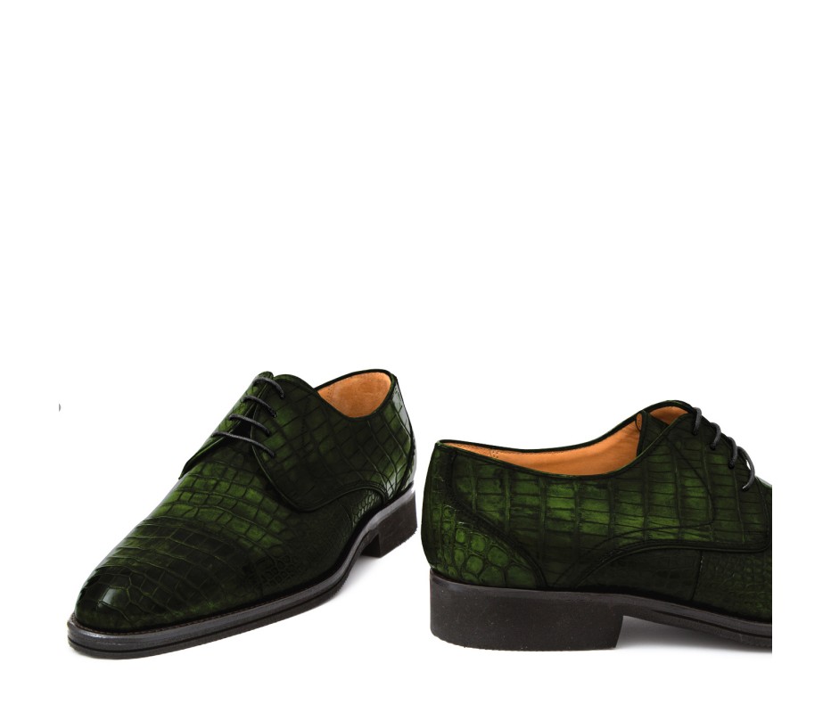 Pakerson DERBY FIRENZE ALLIGATORE VERDE TARTARUGA Nuova