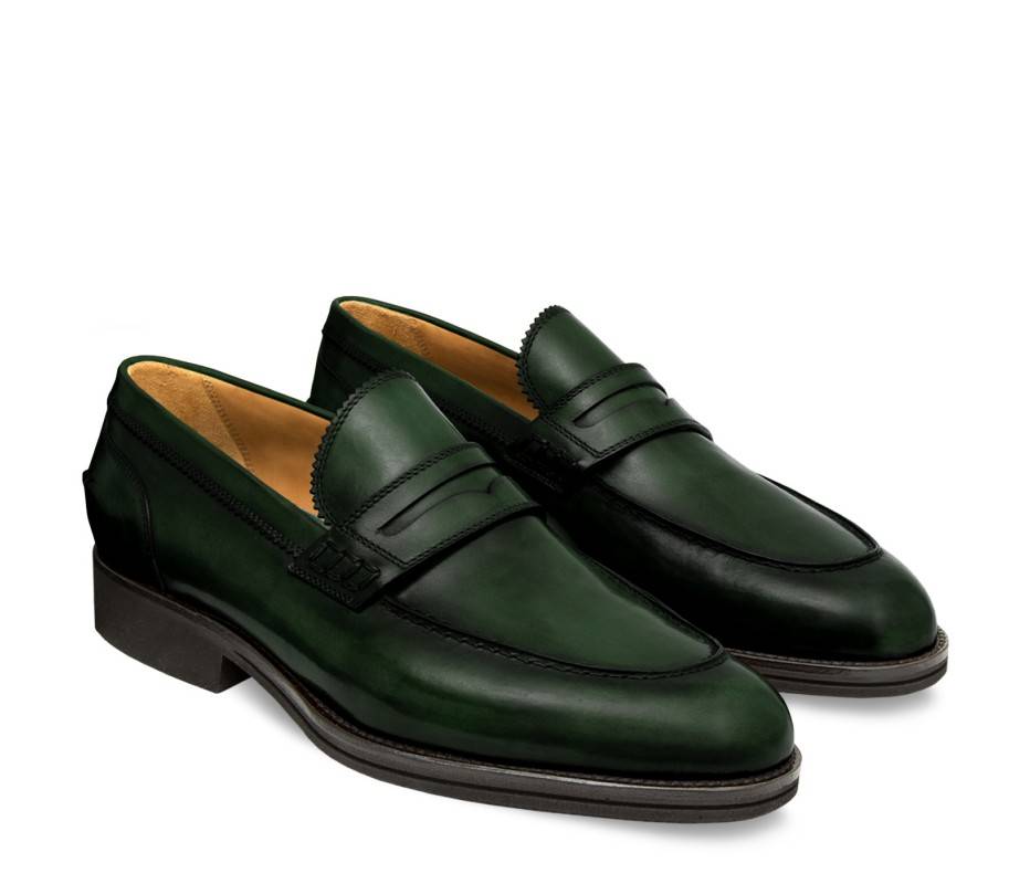 Pakerson MOCASSINO LUCCA PELLE VERDE TARTARUGA Moda