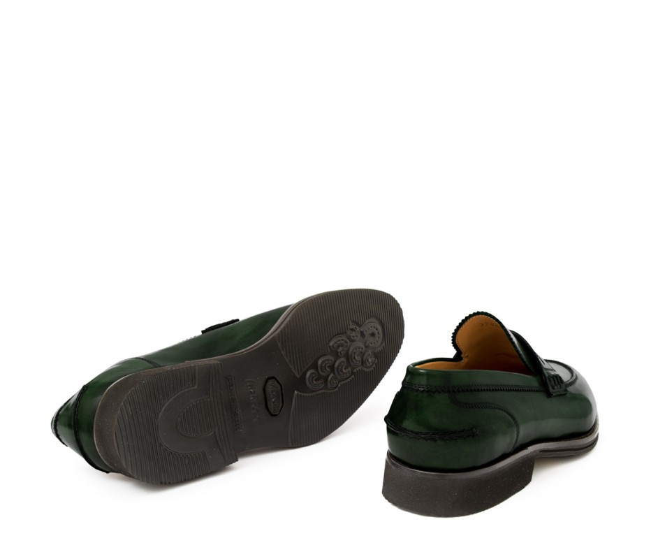 Pakerson MOCASSINO LUCCA PELLE VERDE TARTARUGA Moda