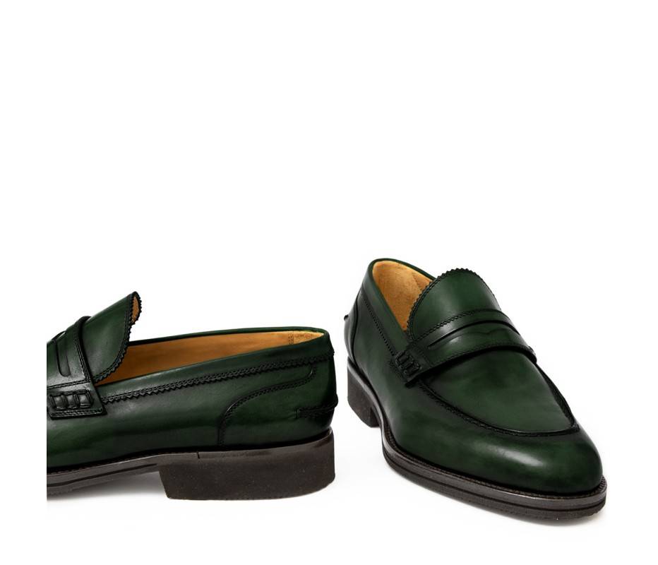 Pakerson MOCASSINO LUCCA PELLE VERDE TARTARUGA Moda