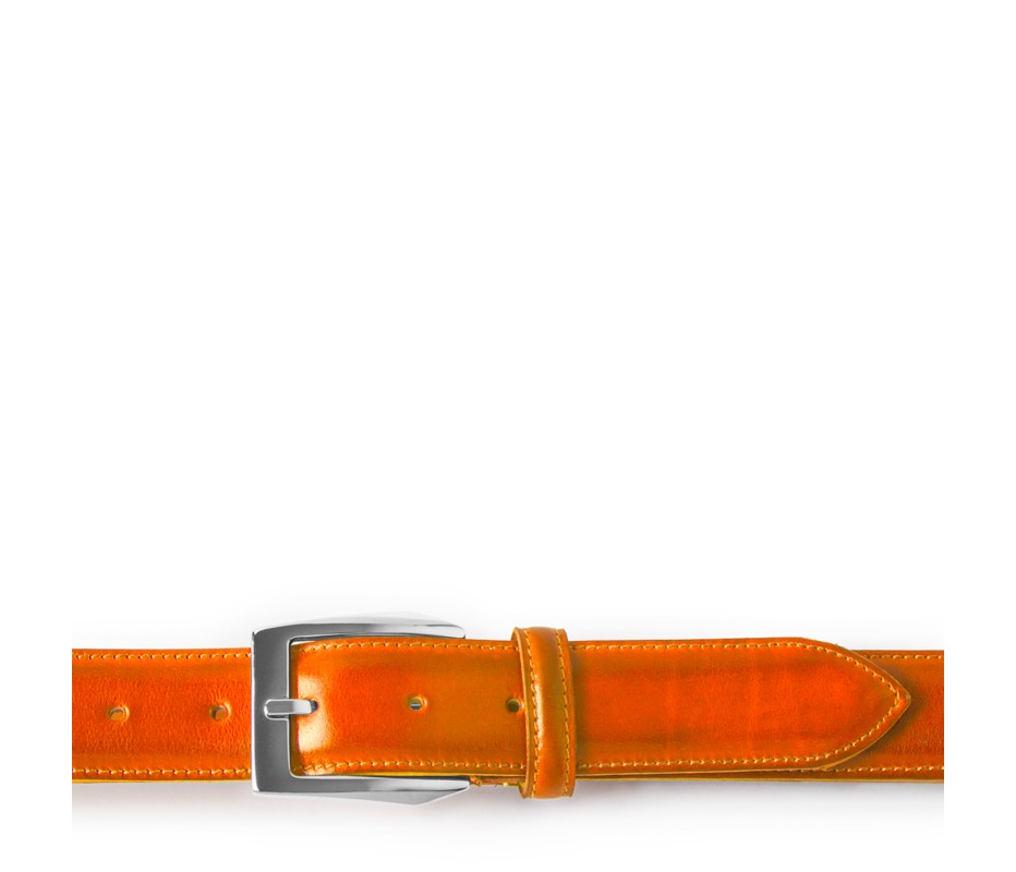 Pakerson FIBBIA CALCI PELLE ARANCIO Italy