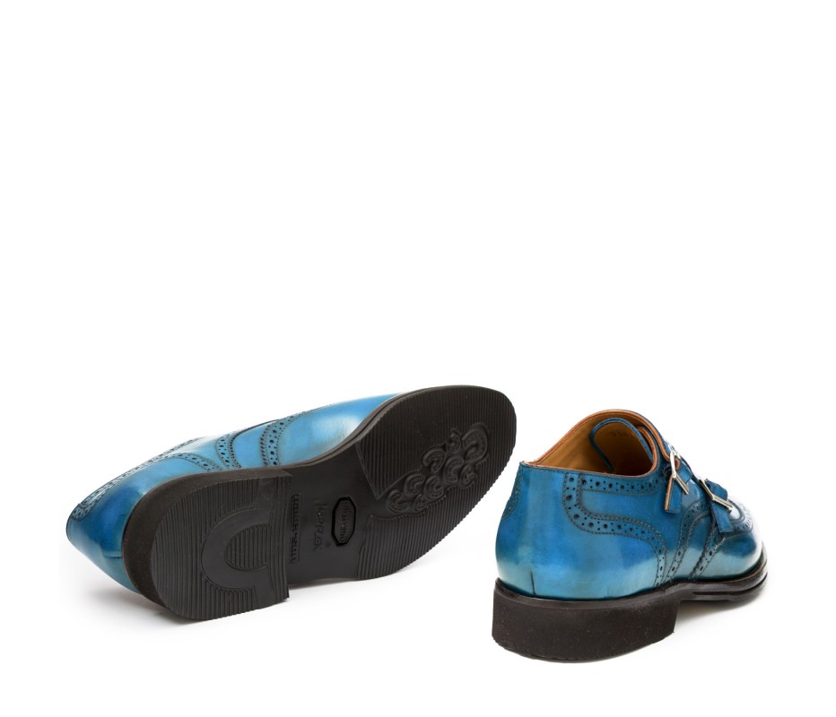 Pakerson DOPPIA FIBBIA SIENA PELLE AZZURRO BAY 2025