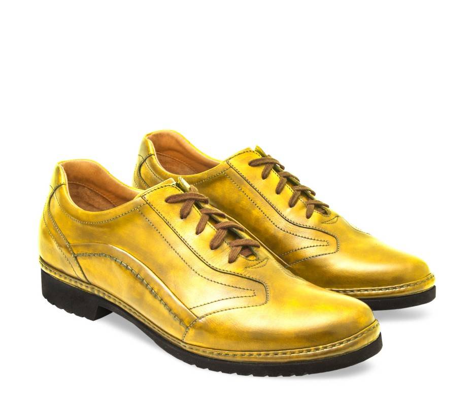 Pakerson DERBY PIENZA PELLE GIALLA In Linea