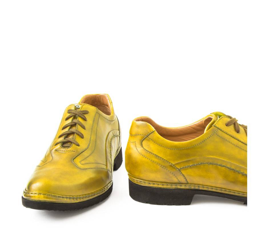 Pakerson DERBY PIENZA PELLE GIALLA In Linea