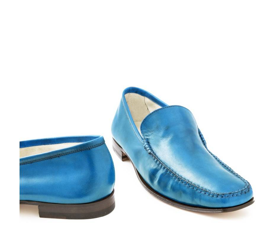 Pakerson MOCASSINO CERRETO PELLE AZZURRO CIELO Promozione