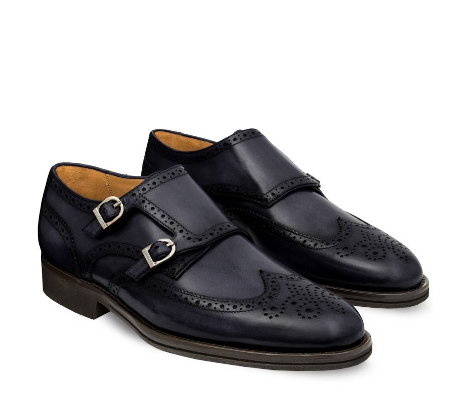 Pakerson DOPPIA FIBBIA SIENA PELLE GRIGIO STONE Pezzi Unici