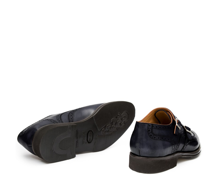 Pakerson DOPPIA FIBBIA SIENA PELLE GRIGIO STONE Pezzi Unici