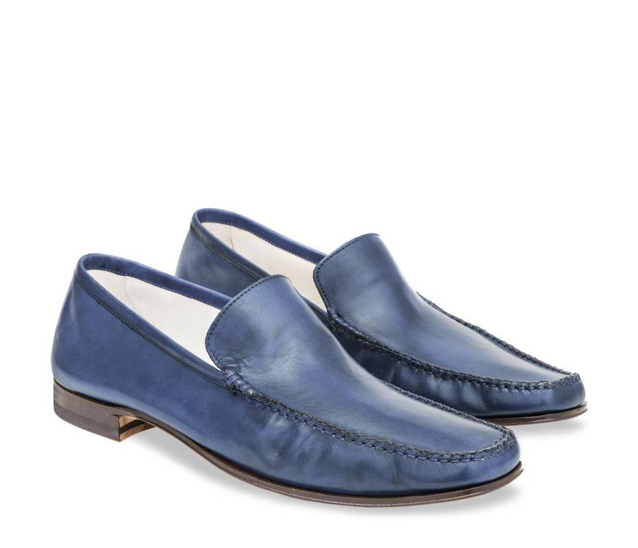 Pakerson MOCASSINO CERRETO PELLE BLU NAVY Soddisfazione Garantita