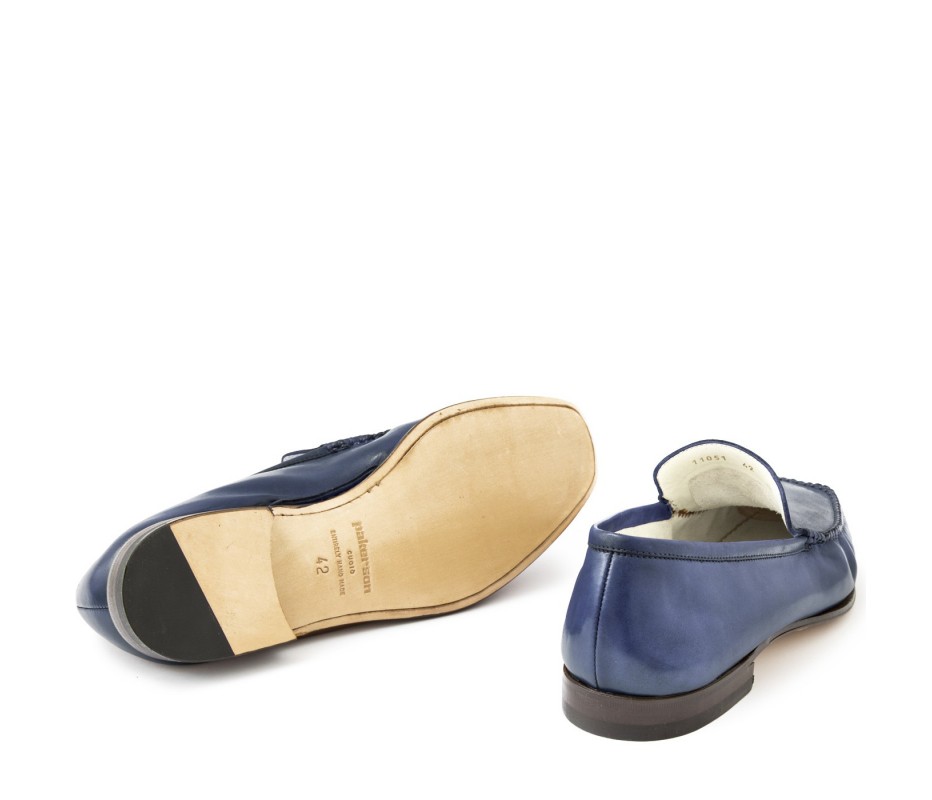 Pakerson MOCASSINO CERRETO PELLE BLU NAVY Soddisfazione Garantita