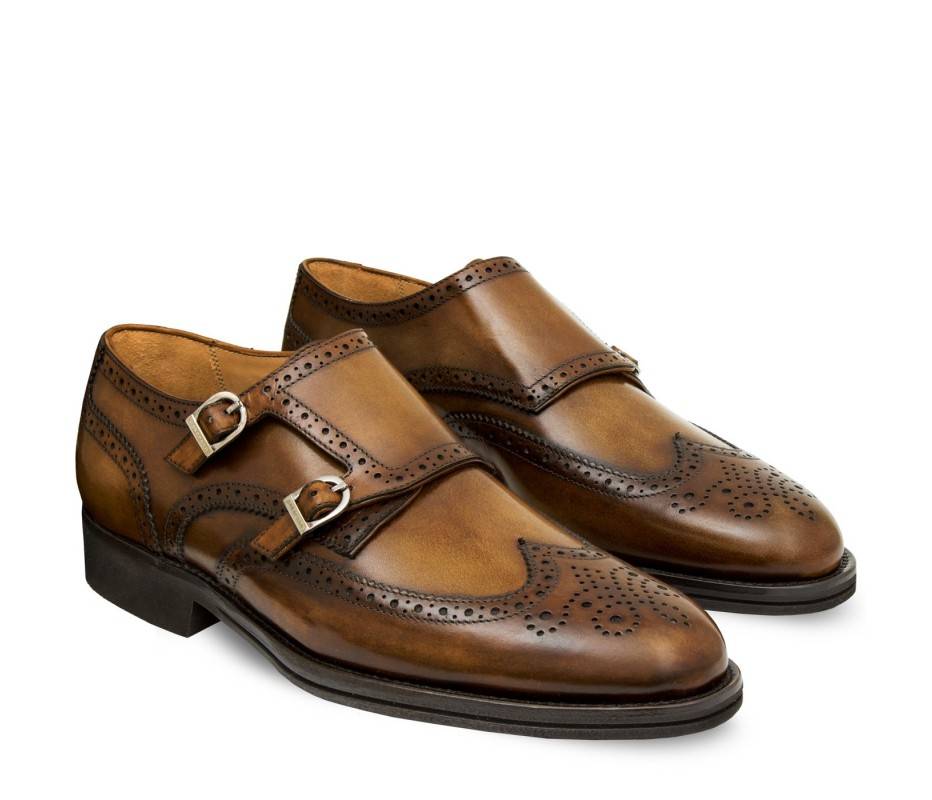 Pakerson DOPPIA FIBBIA SIENA PELLE MARRONE TIMBER Prezzo Ridotto