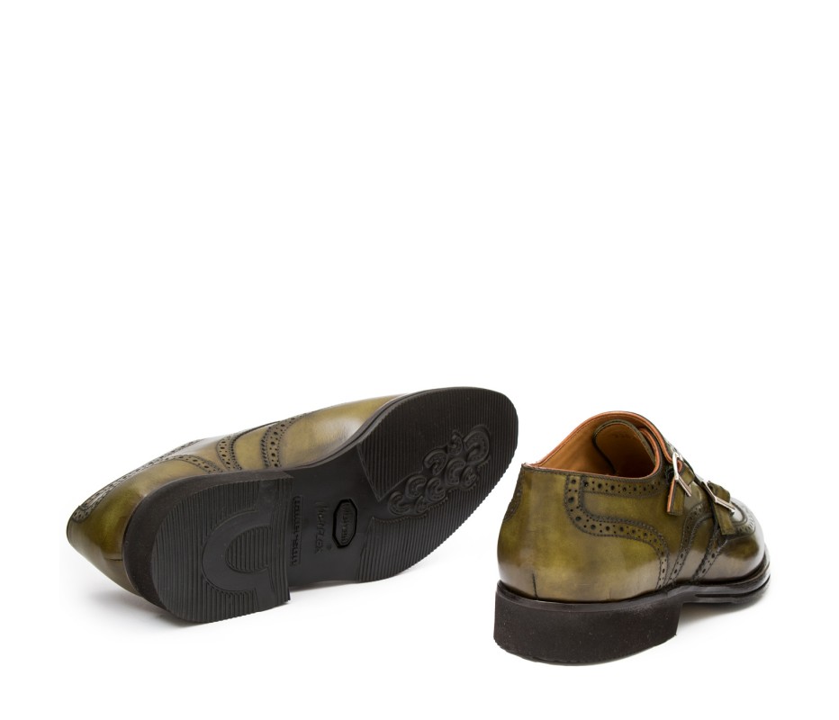 Pakerson DOPPIA FIBBIA SIENA PELLE VERDE OLIVA Offerta