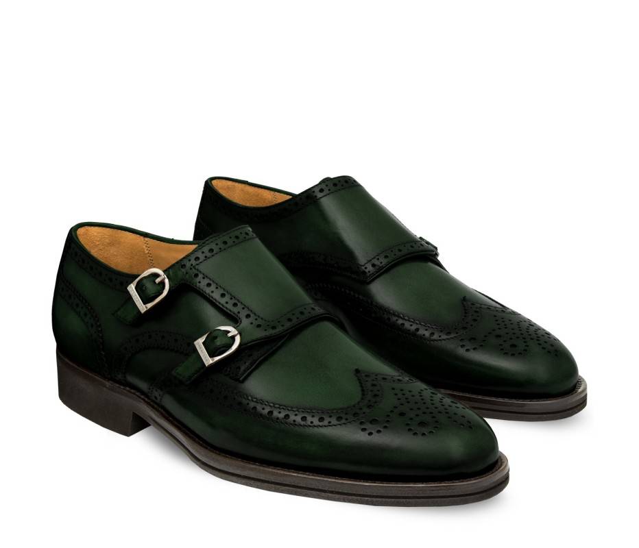 Pakerson DOPPIA FIBBIA SIENA PELLE VERDE TARTARUGA Outlet