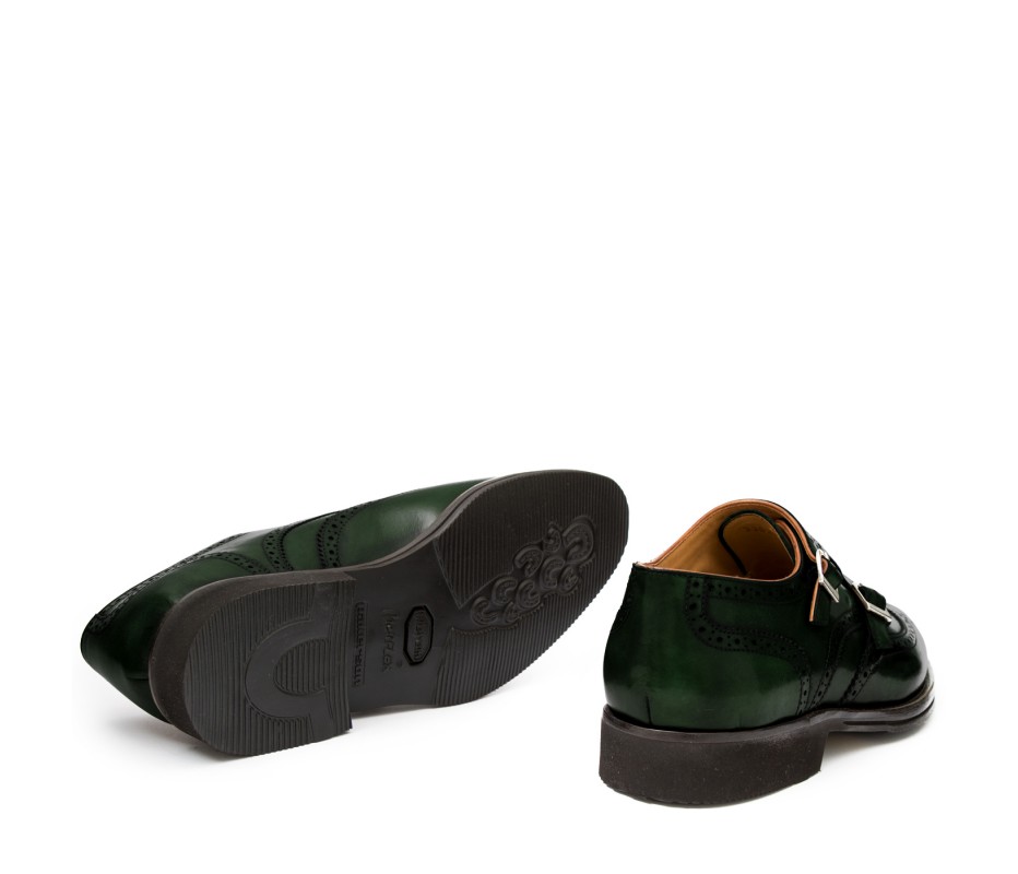 Pakerson DOPPIA FIBBIA SIENA PELLE VERDE TARTARUGA Outlet