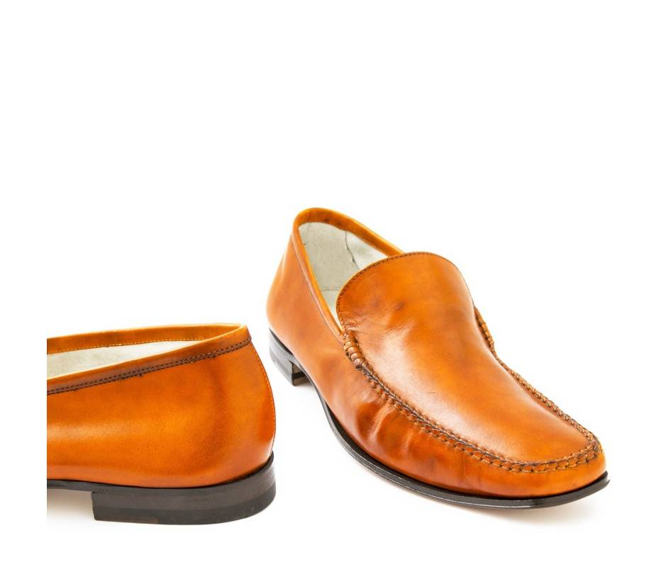 Pakerson MOCASSINO CERRETO PELLE ARANCIO Saldi Di Fabbrica